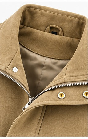 Cazadora camel efecto ante