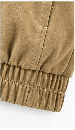 Cazadora camel efecto ante