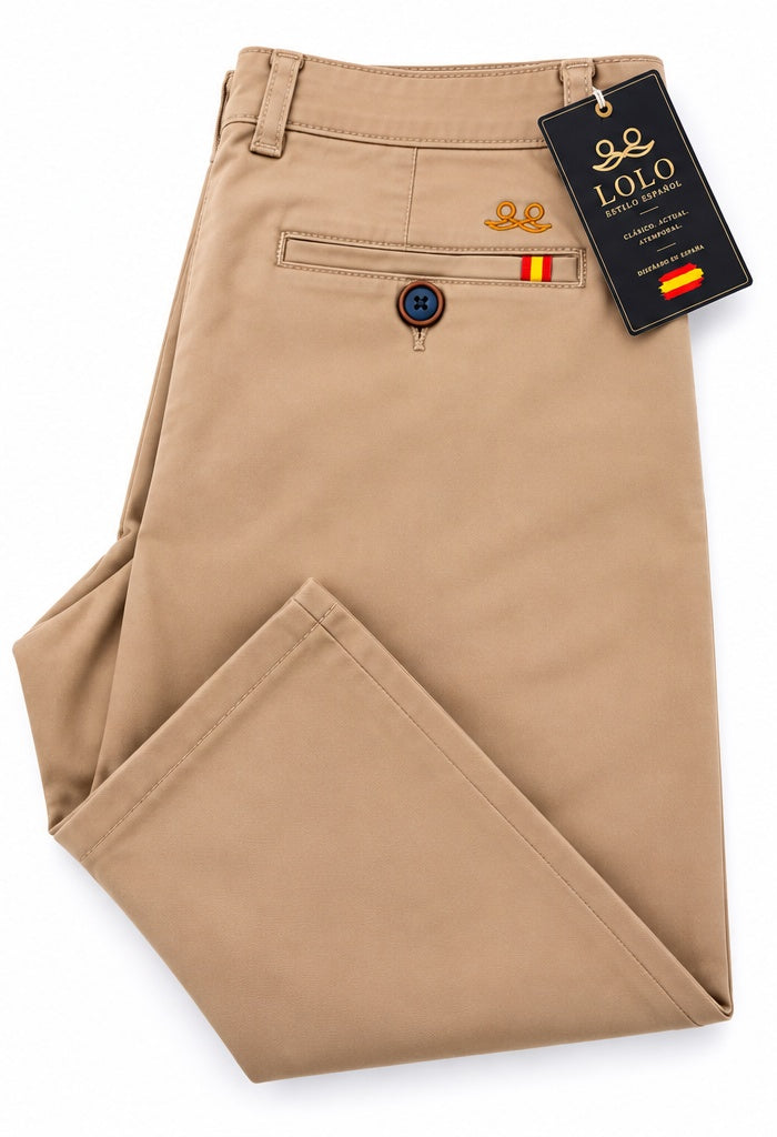 Pantalón chino camel