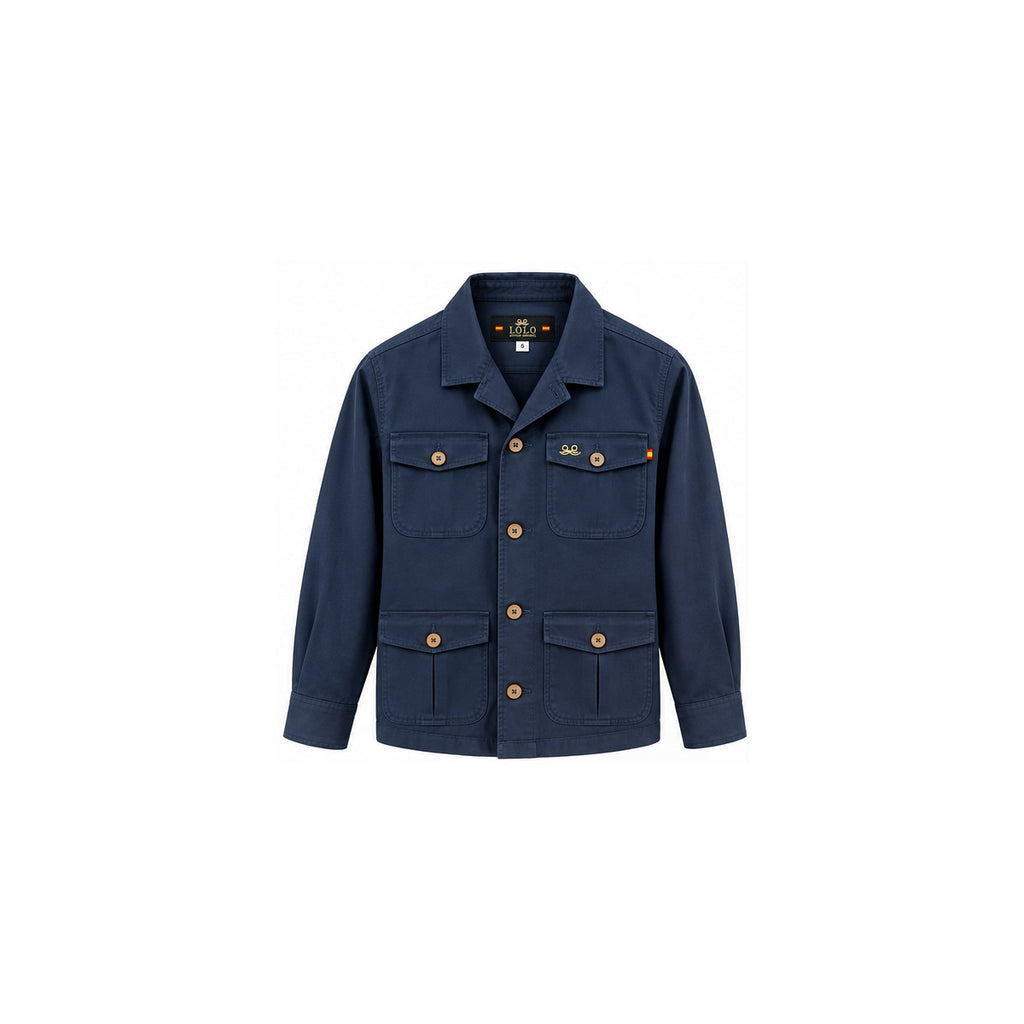 Parka sahariana azul marino